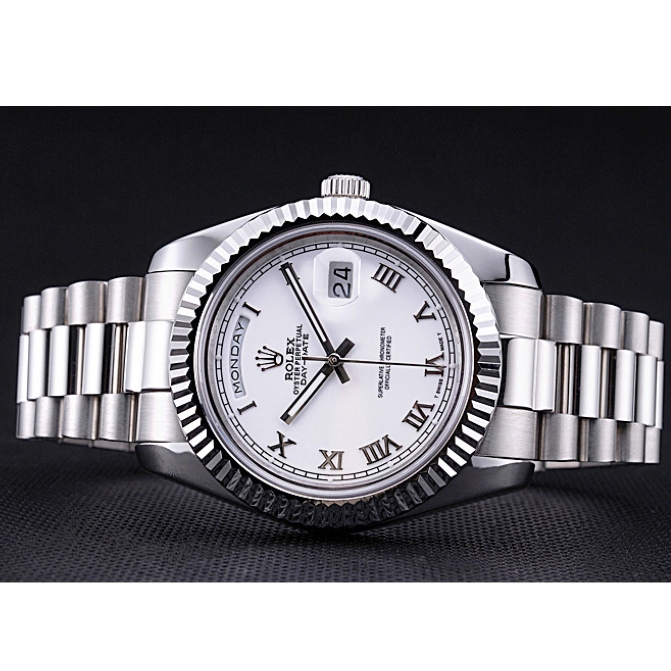 Good Copy Rolex Watches Dial White Bracelet Steel Rolex Stainless 622547 Day-Date 0821